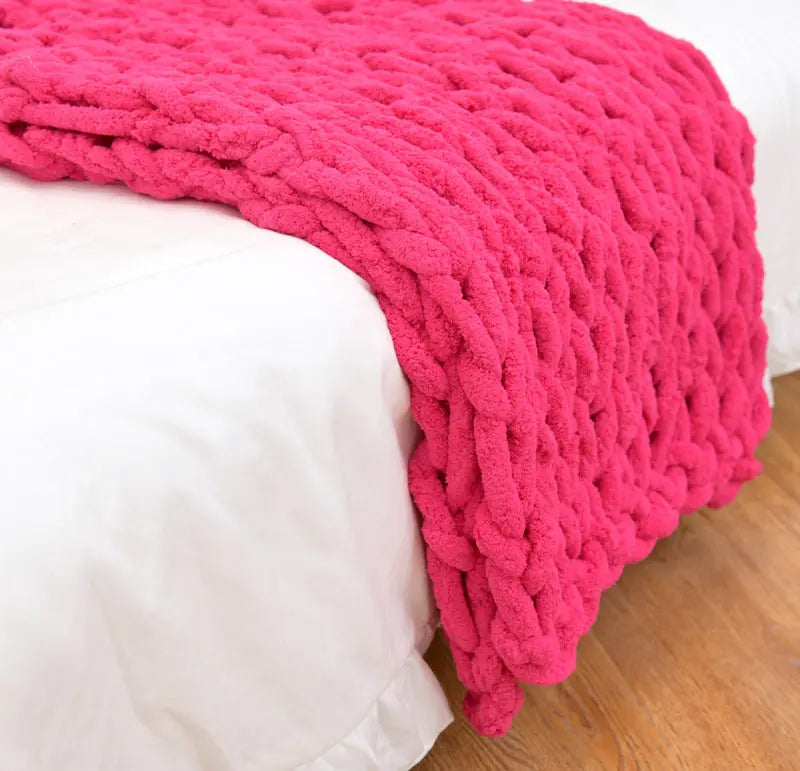Plaid Canapé Tricot YARNEXA Pink-150X200