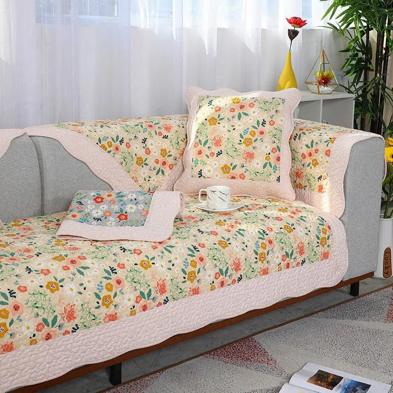 Plaid Canapé Universel MONICA Flowers Pink-70x210cm