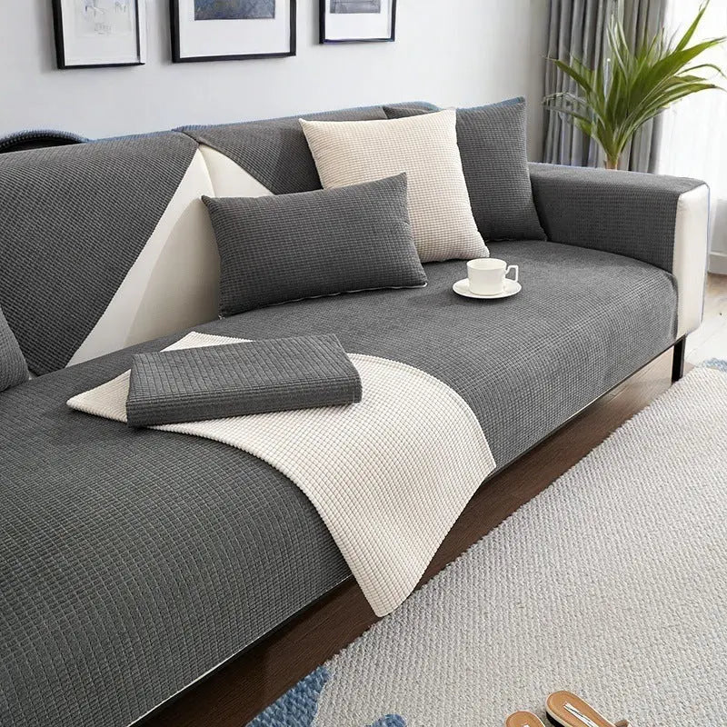 Plaid Canapé Velours Moderne SOFANTA Dark Gray-90x160