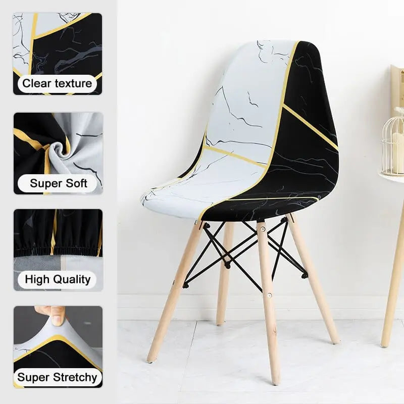 SCANBLACK - Housse de chaise scandinave imprimé - Housse De France