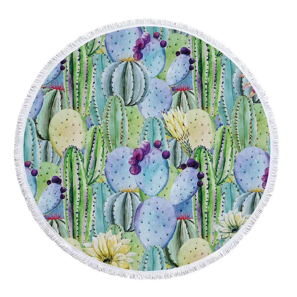 Serviette De Plage Ronde ZEFIRO E-No tassels