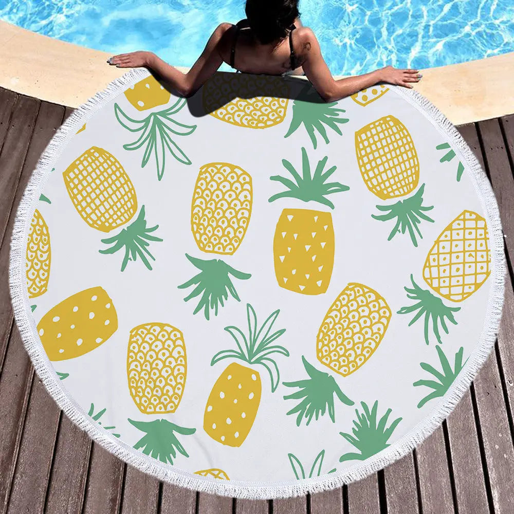 Serviette De Plage Ronde ZEFIRO C-No tassels