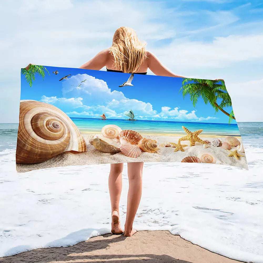 Serviette Plage Imprimée SPLASH Btdz13 Seaside-140cmx70cm