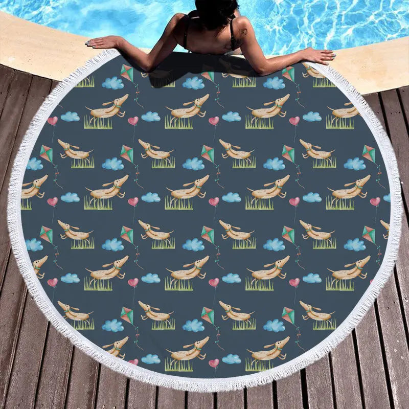 Serviette de Plage Imprimée ALMERA Color 10-Towel-460g