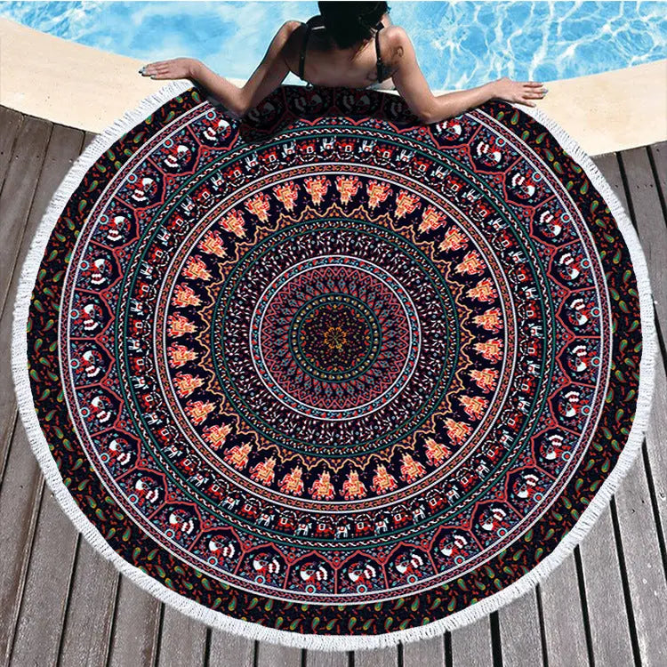 Serviette de Plage Imprimée ELLIOS ST00084-Diameter 150cm Weight 540g