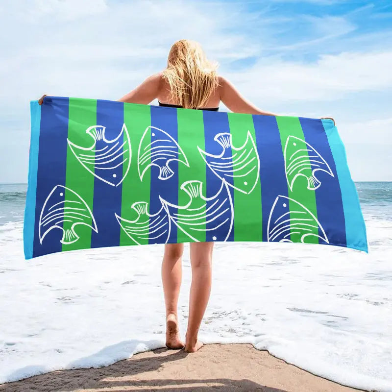 Serviette de Plage Imprimée VACANZA 62S-70x140 mesh bag packaging