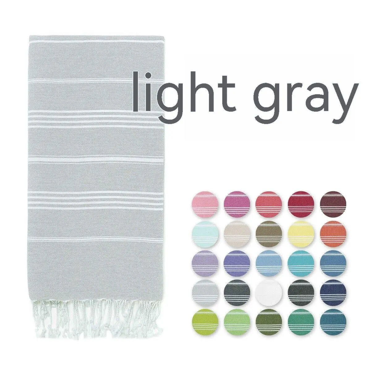 Serviette de Plage Luxe SABIT Turkish Stripe Light Gray-100X180cm