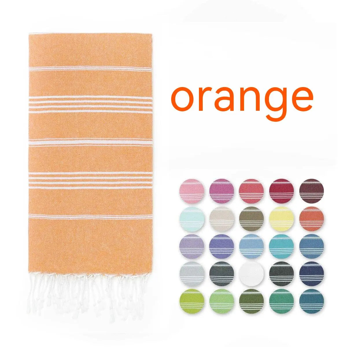 Serviette de Plage Luxe SABIT Turkish Stripes Orange-100X180cm