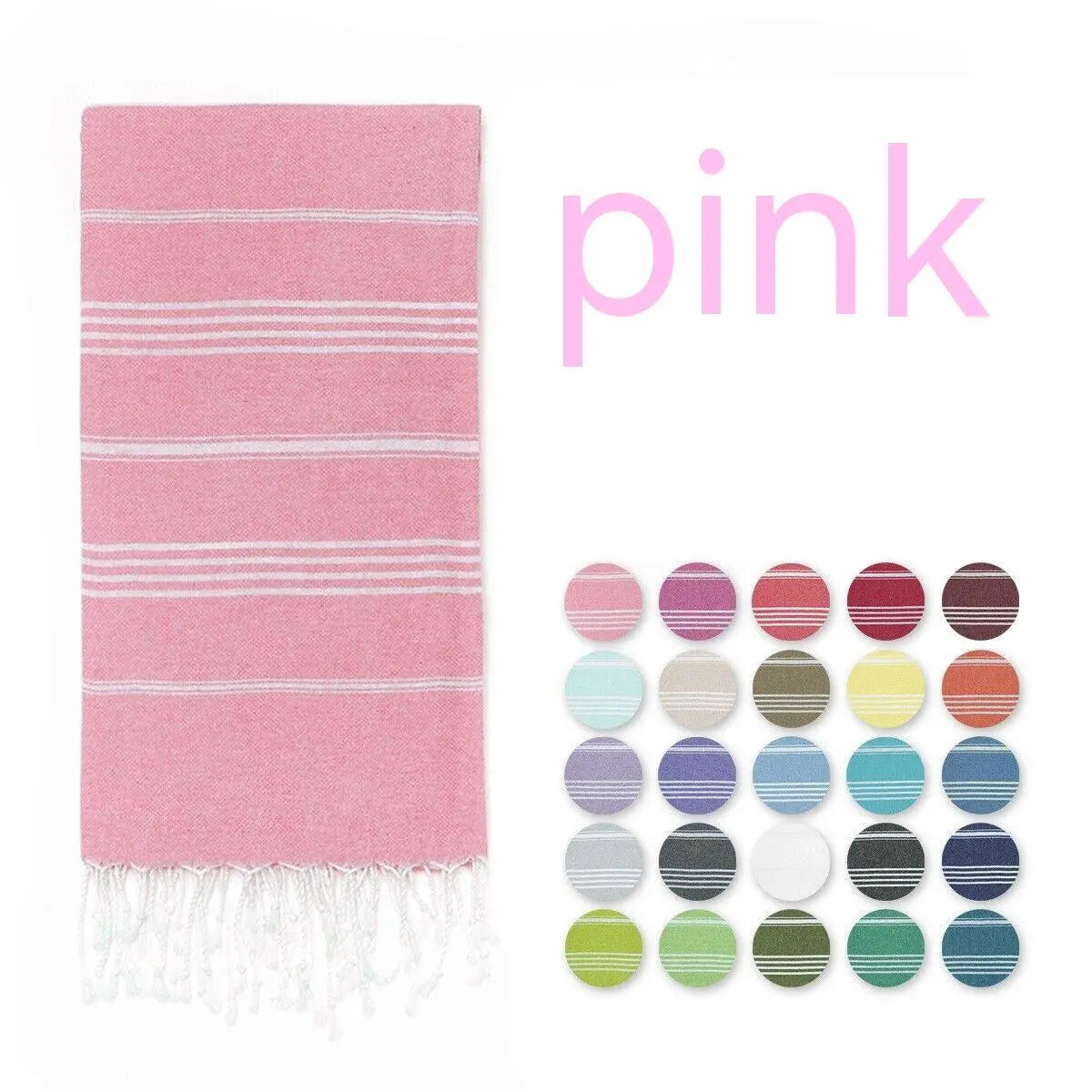 Serviette de Plage Luxe SABIT Turkish Stripe Pink-100X180cm