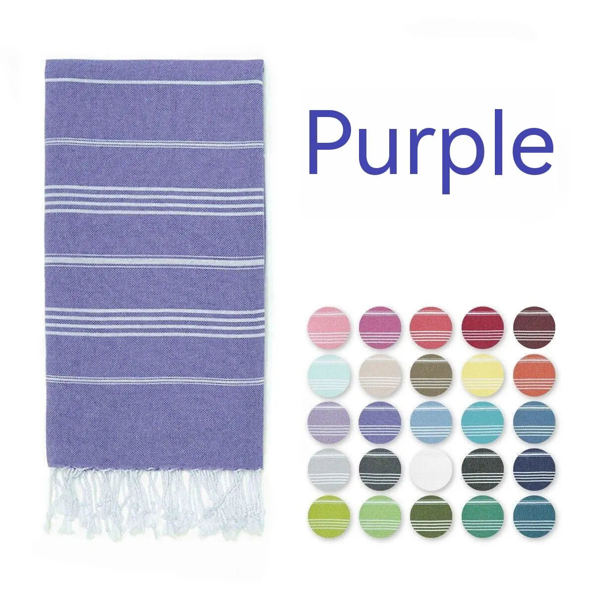 Serviette de Plage Luxe SABIT Turkish Stripe Purple-90x180