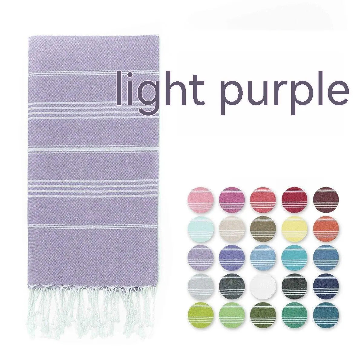 Serviette de Plage Luxe SABIT Turkish Stripes Light Purple-100X180cm