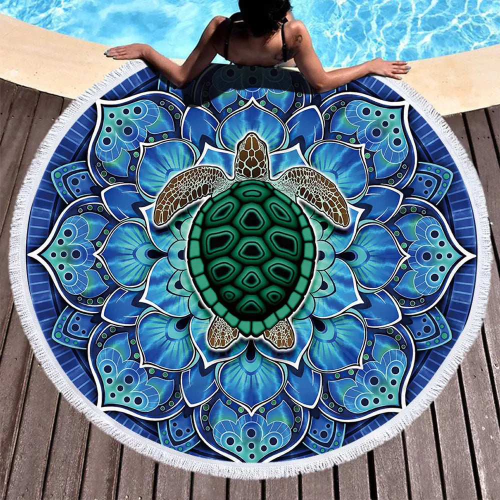 Serviette de Plage Microfibre AZURE Style2-460g finished towel material