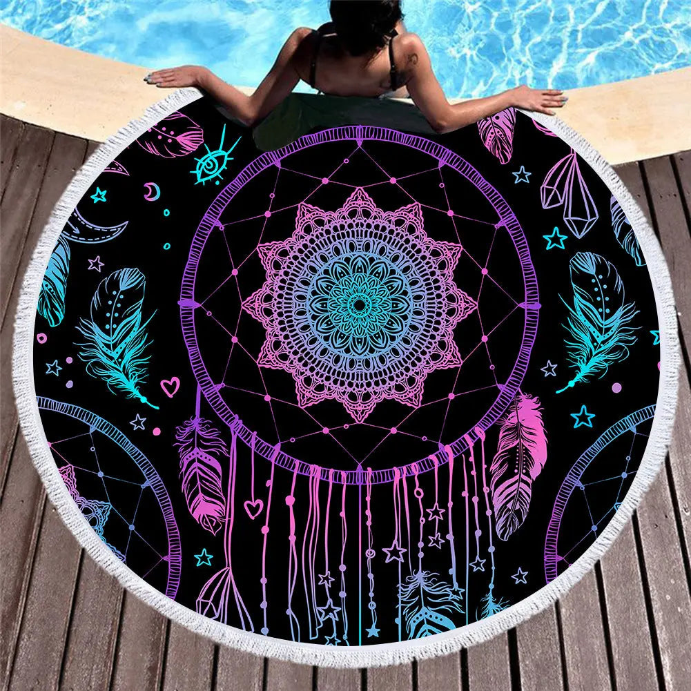 Serviette de Plage Microfibre BALI 3 style-150x150cm