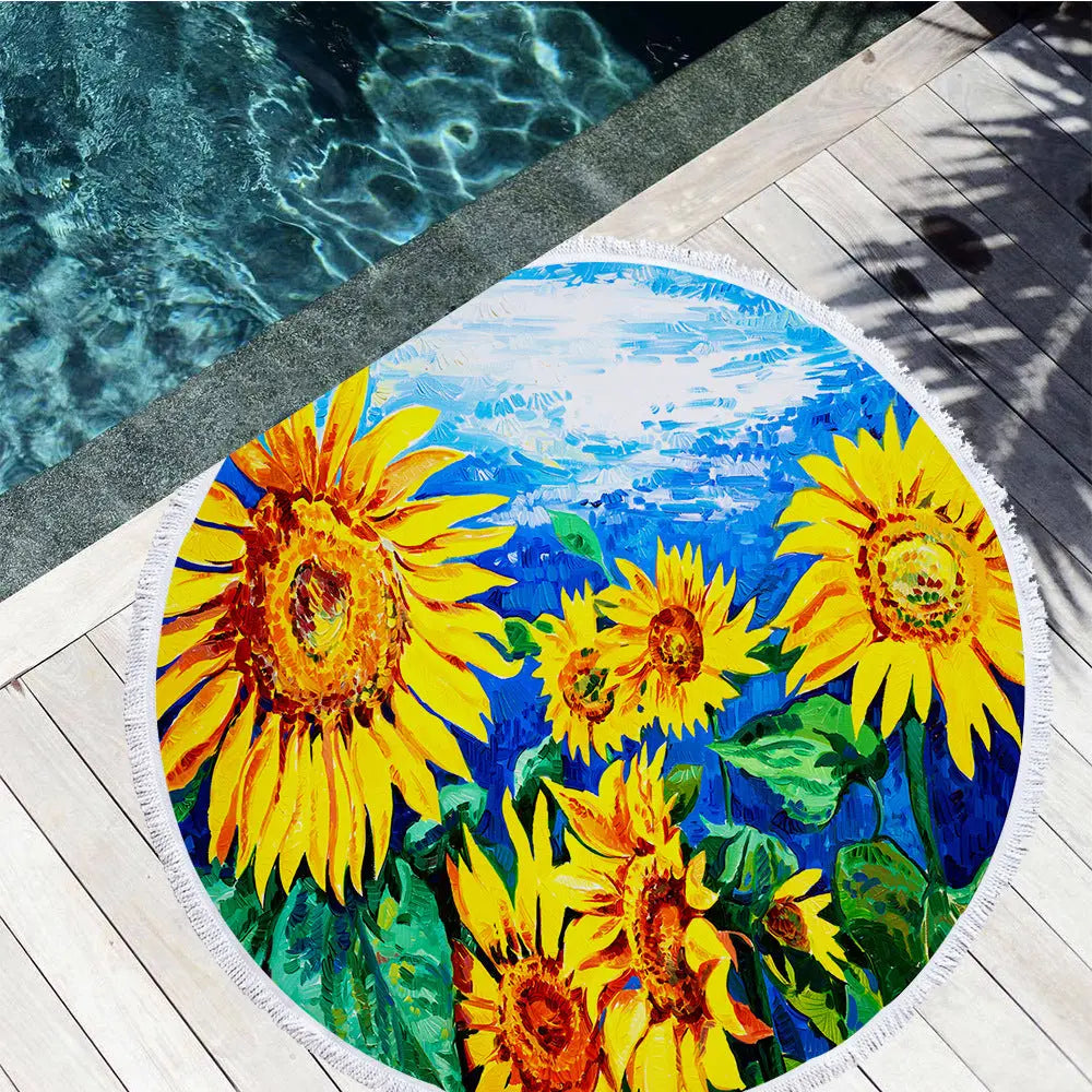 Serviette de Plage Microfibre BATHY Yellow-H-150X150