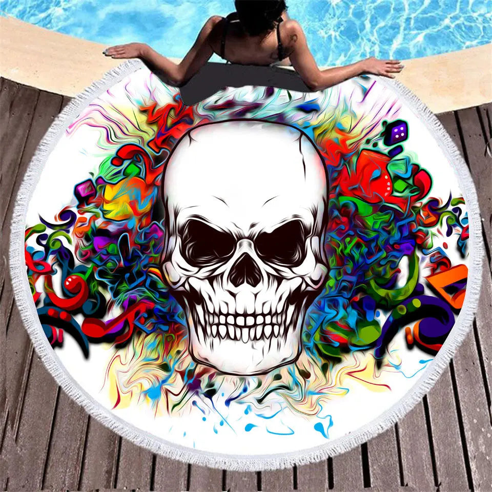 Serviette de Plage Microfibres SKULLY 1style