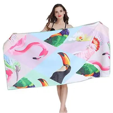 Serviette de Plage Ronde RIMONA Flamingo-29Aviary