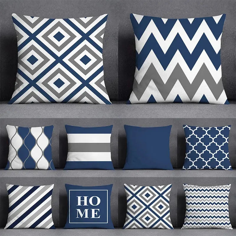 Taie d'Oreiller Géométrique Polyester BLUENO Housse de France