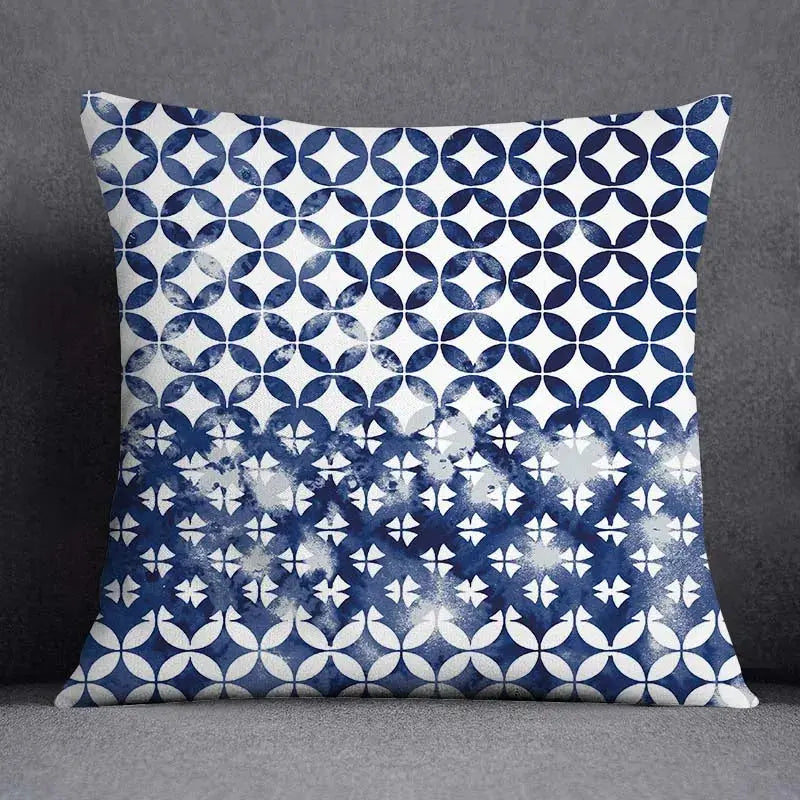 Taie d'Oreiller Géométrique Polyester BLUENO Housse de France