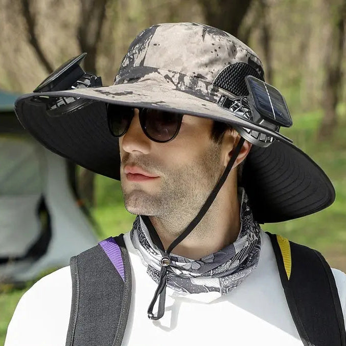 Chapeau à large bord ventilé solaire anti UV SUNCAP Housse de France
