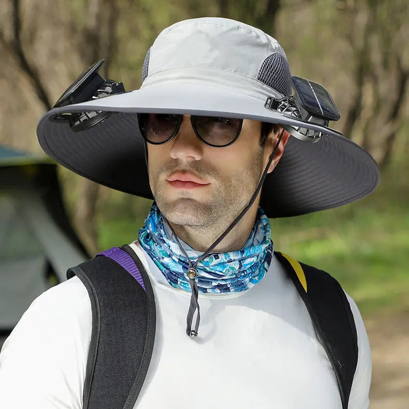 Chapeau à large bord ventilé solaire anti UV SUNCAP Housse de France