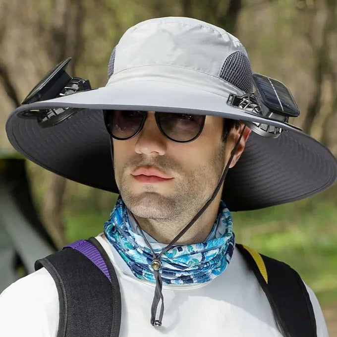 Chapeau à large bord ventilé solaire anti UV SUNCAP Housse de France