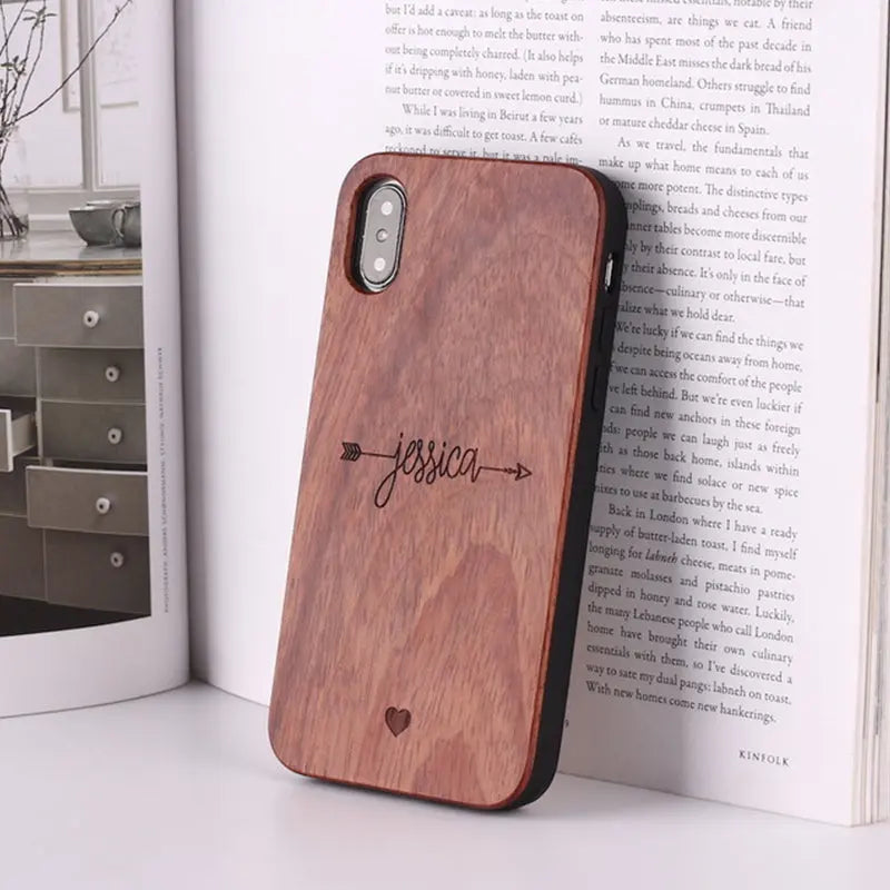 Coque Téléphone Bois Sculpté ATHENA Rosewood02-IPhone8 7