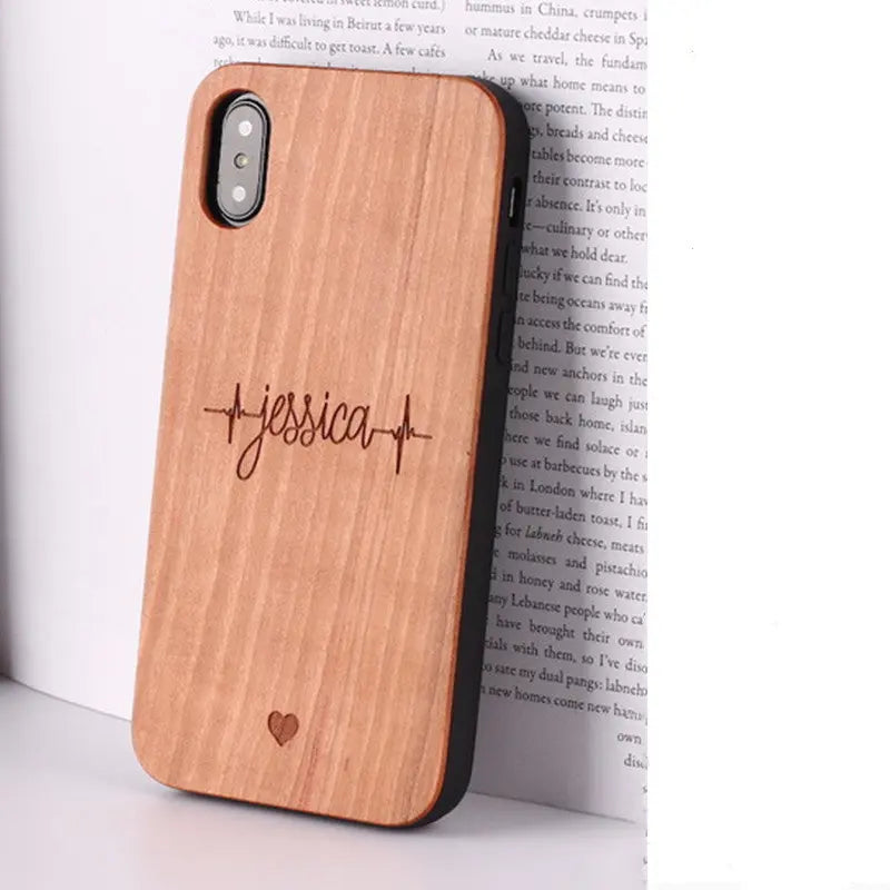 Coque Téléphone Bois Sculpté ATHENA Brown01-IPhoneXSmax