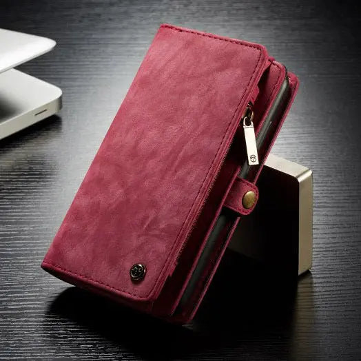 Coque Téléphone Cuir Amovible DARVIN Red-iPhone6s