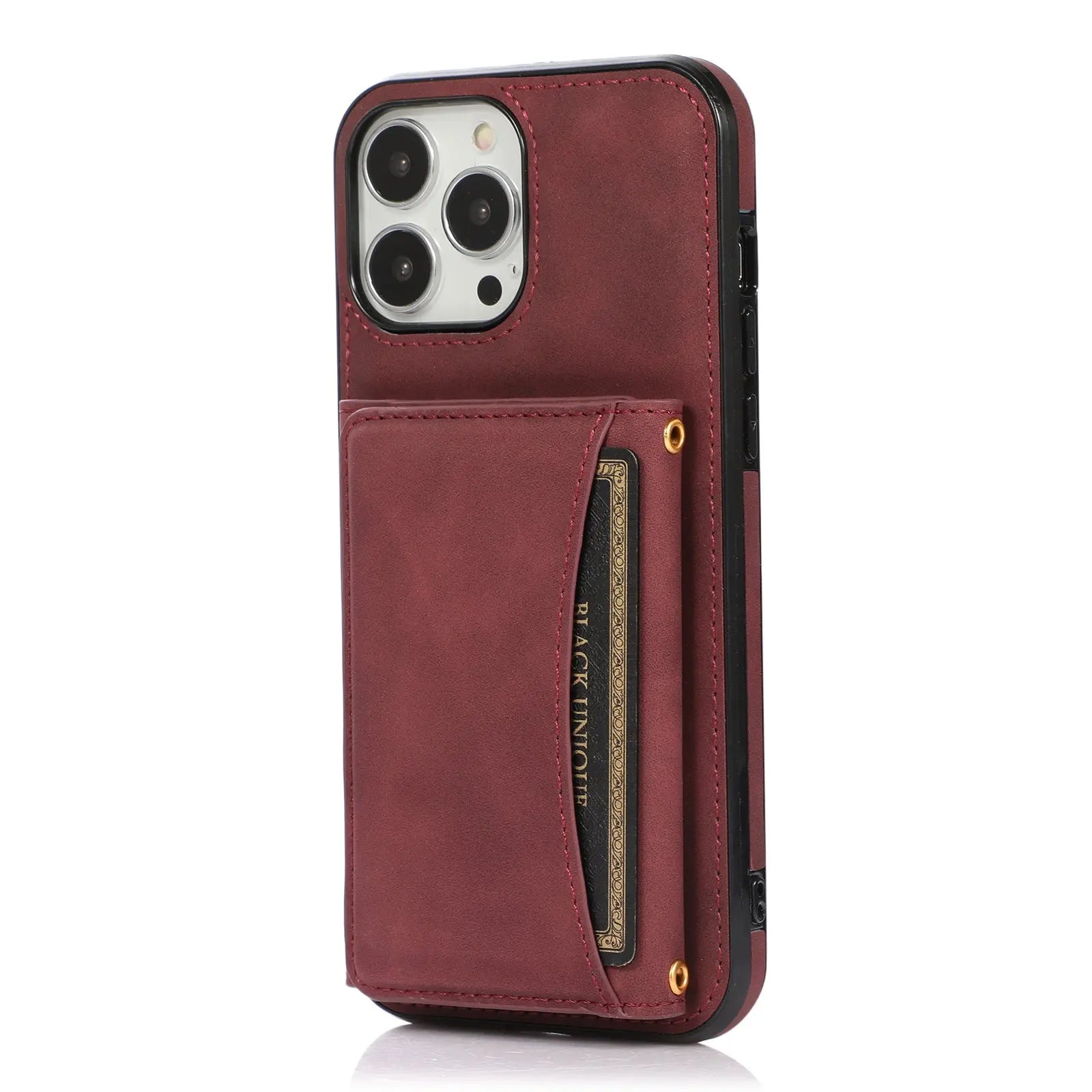 Coque Téléphone Cuir Anti-Choc TRIANA Retro red-Iphone X XS