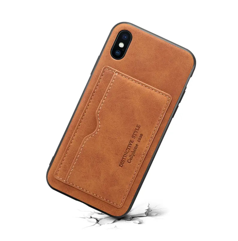 Coque Téléphone Cuir MagSLIM Bronze-P30lite