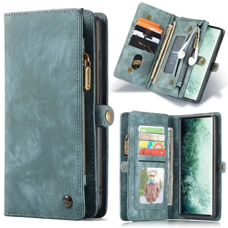 Coque Téléphone Cuir Résistant FLIPZ Green-Samsung Note 10