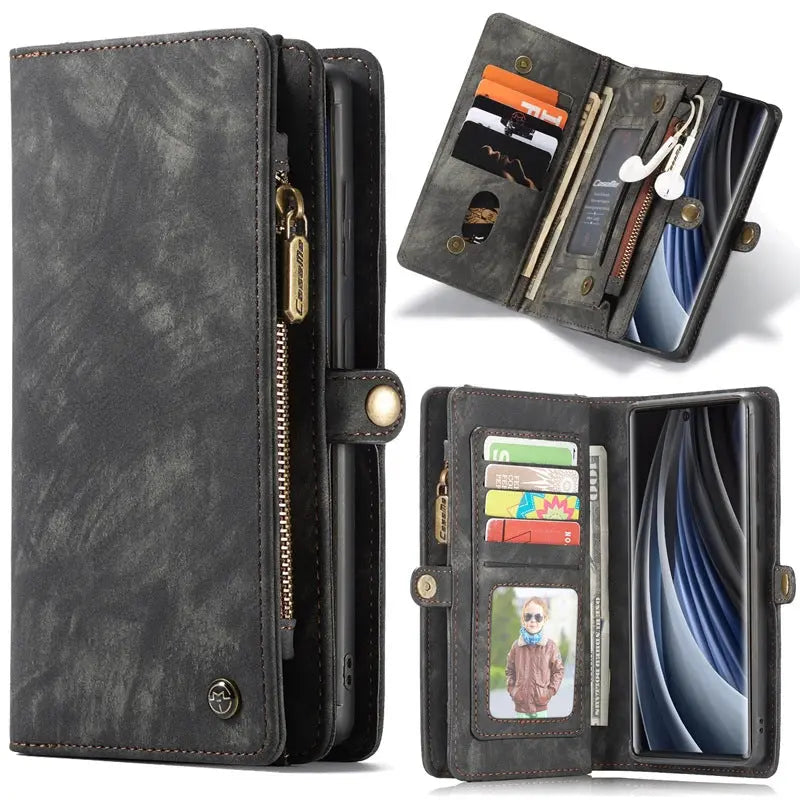 Coque Téléphone Cuir Résistant FLIPZ Black-Samsung S10 Plus