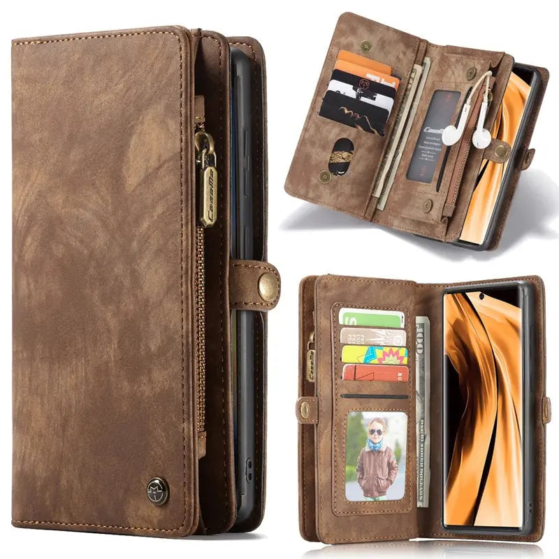 Coque Téléphone Cuir Résistant FLIPZ Brown-Samsung A40
