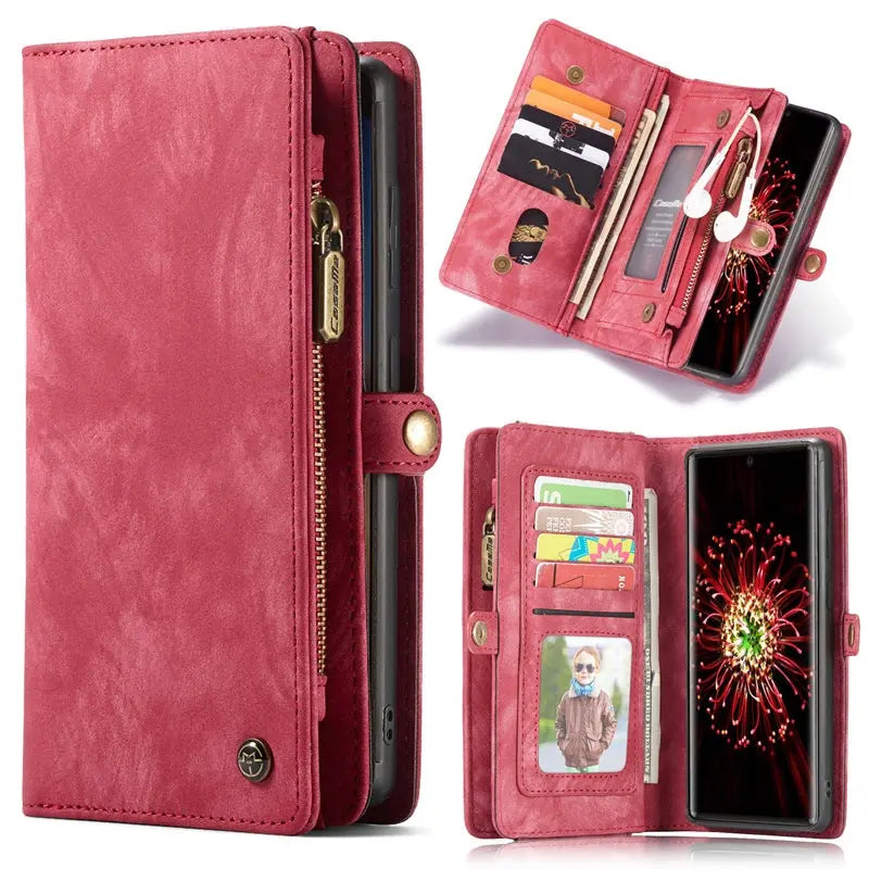 Coque Téléphone Cuir Résistant FLIPZ Red-Samsung Note 20