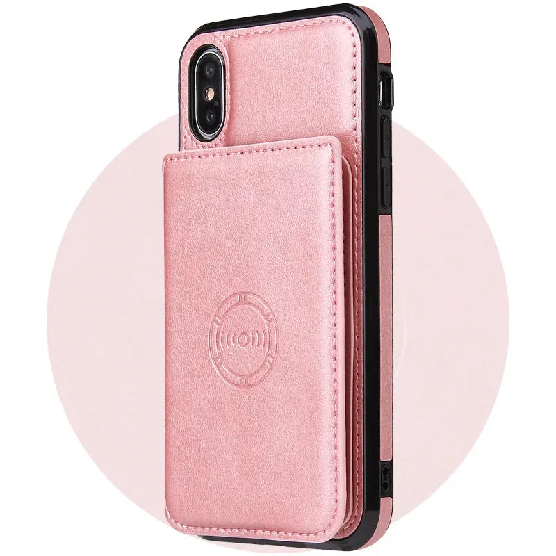 Coque Téléphone Cuir Unisexe SOMELUX Pink-IPhoneXSmax