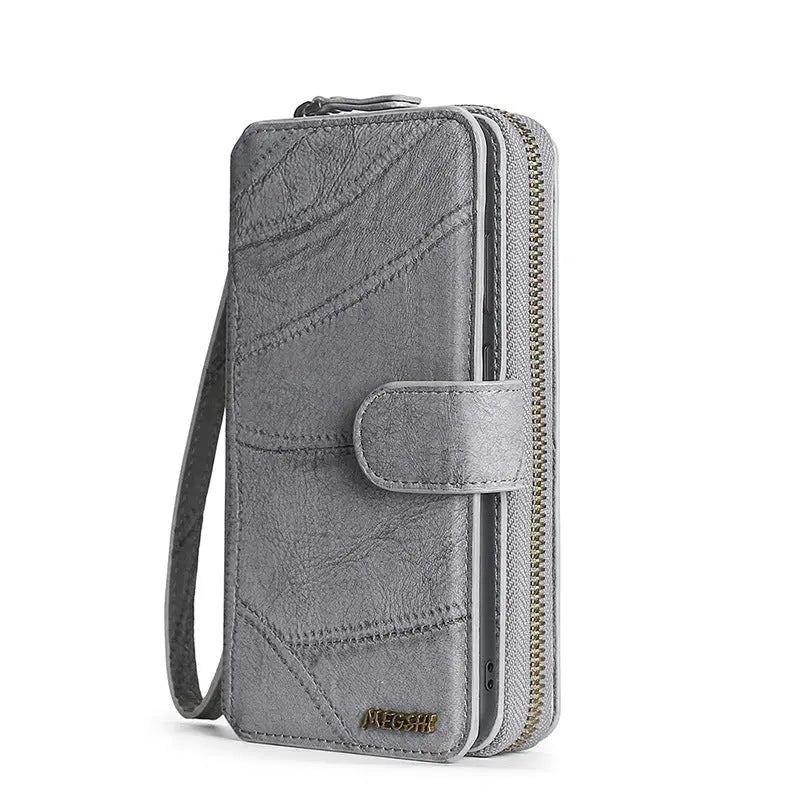 Coque Téléphone Cuir ZARNOX Grey-A21S
