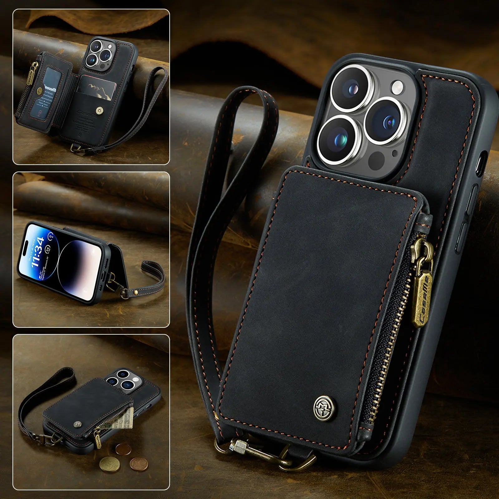 Coque Téléphone Élégante FROSTEX Black-IPhone13ProMax