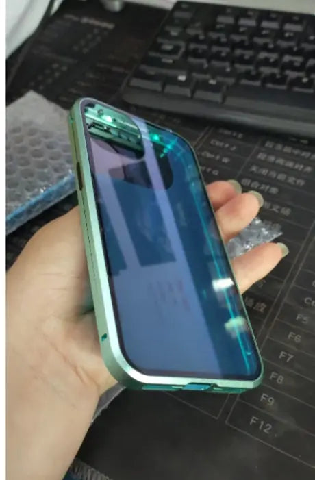 Coque Téléphone Magnétique Intimité SECURIX Green-IPhone12