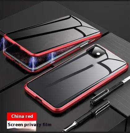 Coque Téléphone Magnétique Intimité SECURIX Red-IPhone14 Plus