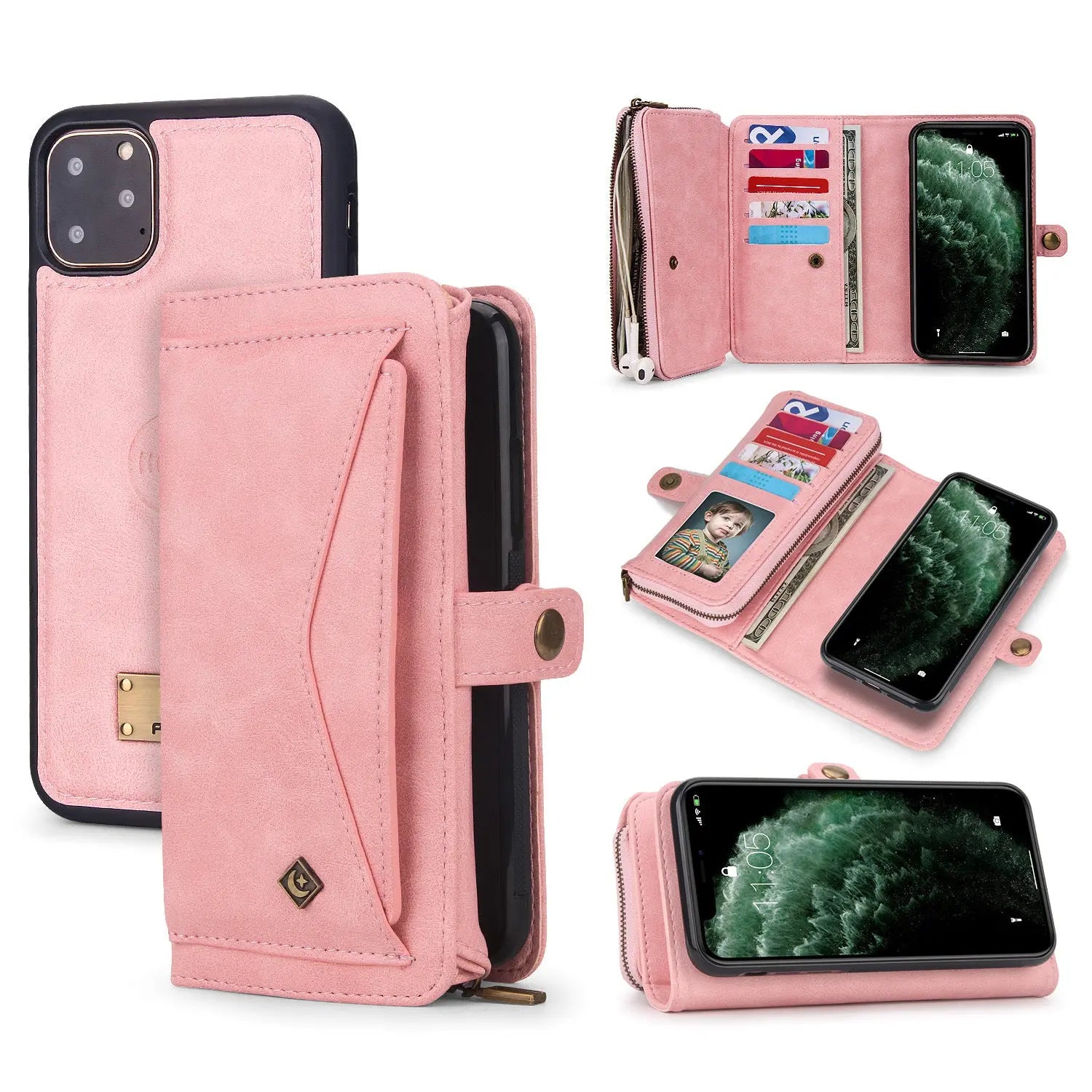 Coque Téléphone Magnétique ZORLO Pink-Samsung Note10