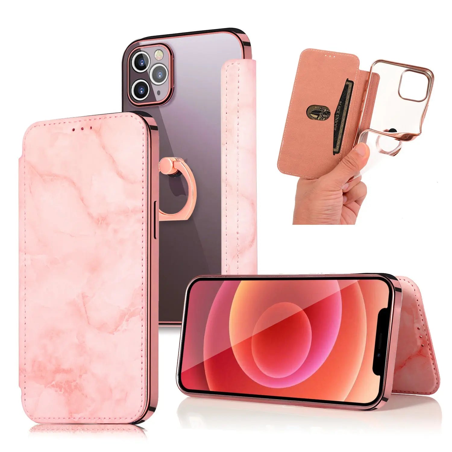 Coque Téléphone Marbre Elegance LYX Rose Gold-iPhone7/8/se