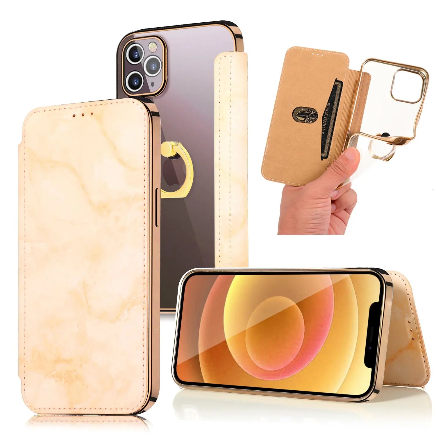 Coque Téléphone Marbre Elegance LYX Golden-Samsung S10