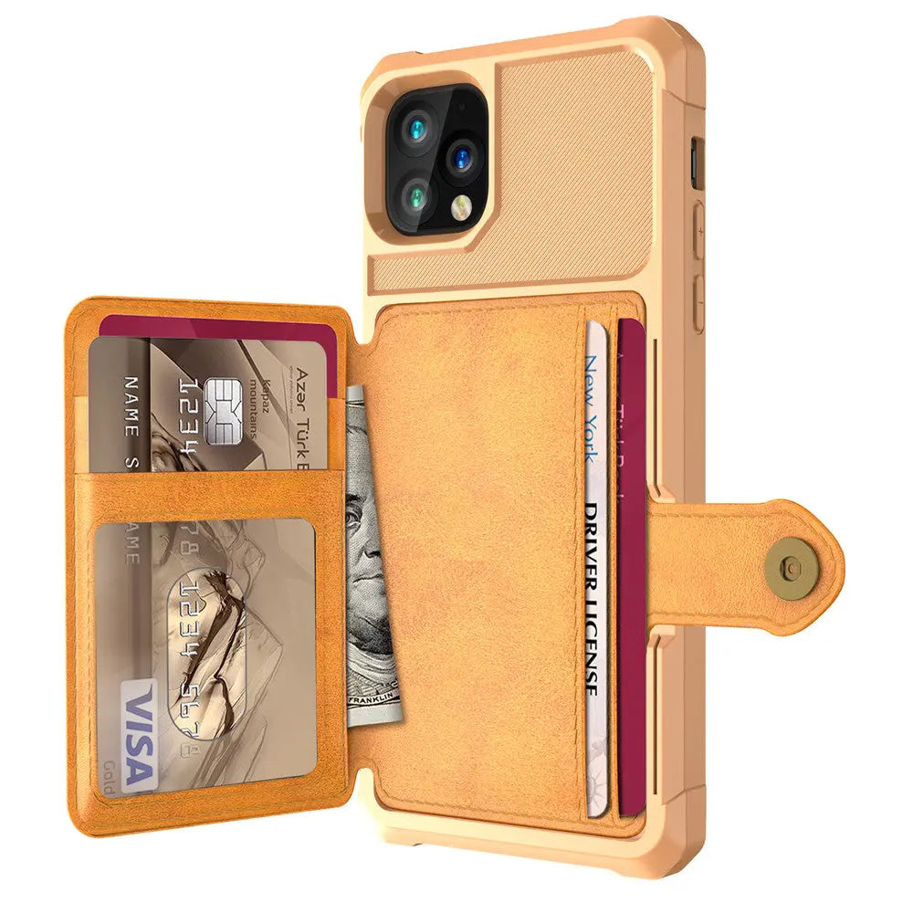 Coque Téléphone Portefeuille LYNTEX Yellow-11pro max