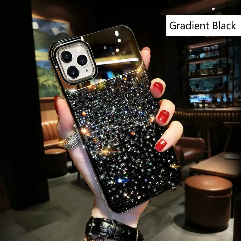 Coque Téléphone Strass Glam GRADIN Black-IPhone14plus