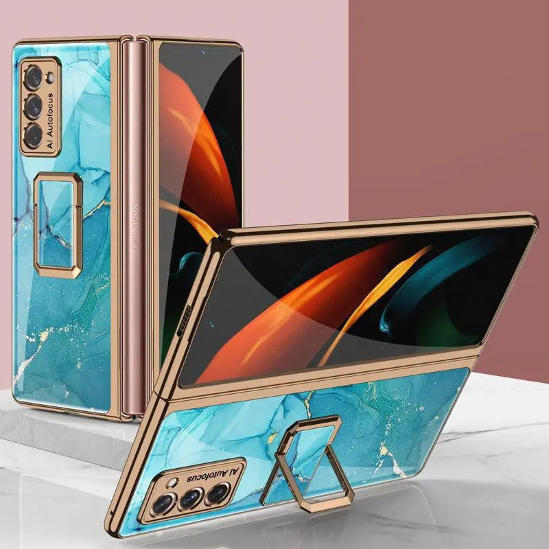 Coque Téléphone Verticale Lux CLCKQ Lake Blue-SM Galaxy Z Fold2