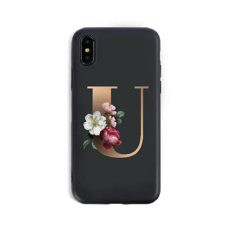 Coque de Téléphone Alphabet Fleuris ZYRA U-6 6S