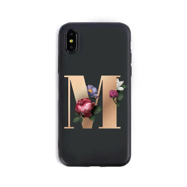 Coque de Téléphone Alphabet Fleuris ZYRA M-6 6S