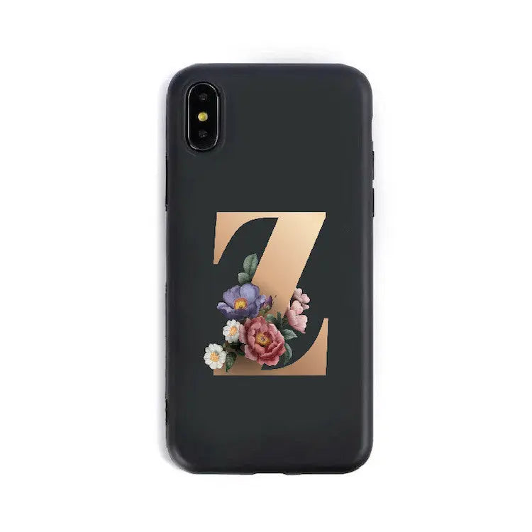 Coque de Téléphone Alphabet Fleuris ZYRA Z-7 8