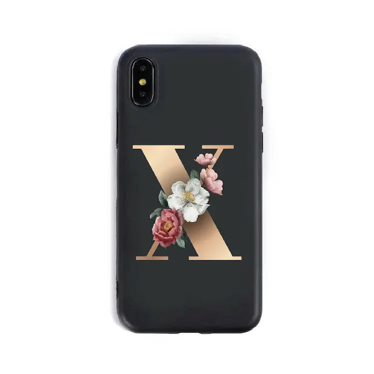 Coque de Téléphone Alphabet Fleuris ZYRA X-7 8