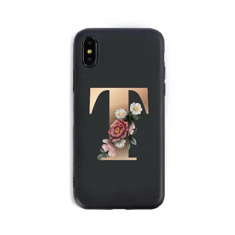 Coque de Téléphone Alphabet Fleuris ZYRA T-6 6S